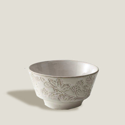 Cream Embossed Bowls