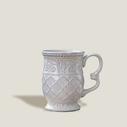 Gray Petal Embossed Mug