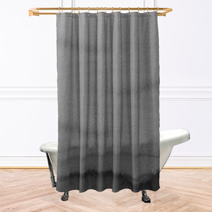 Gray Watercolor Shower Curtain