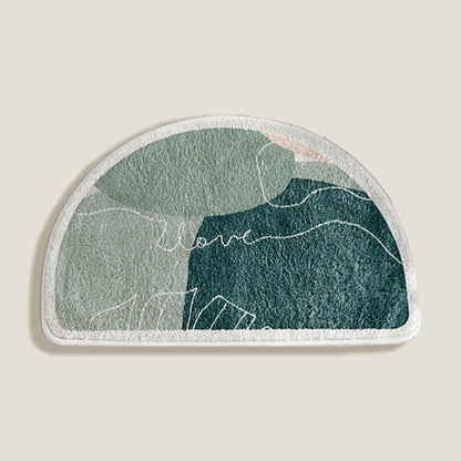 Green Home Semi Circle Bath Mat