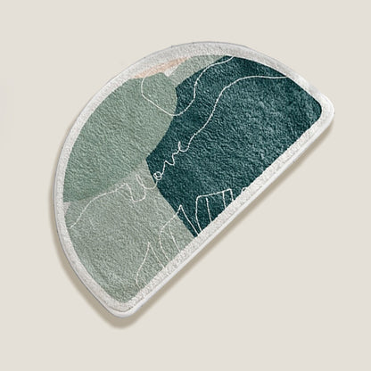 Green Home Semi Circle Bath Mat