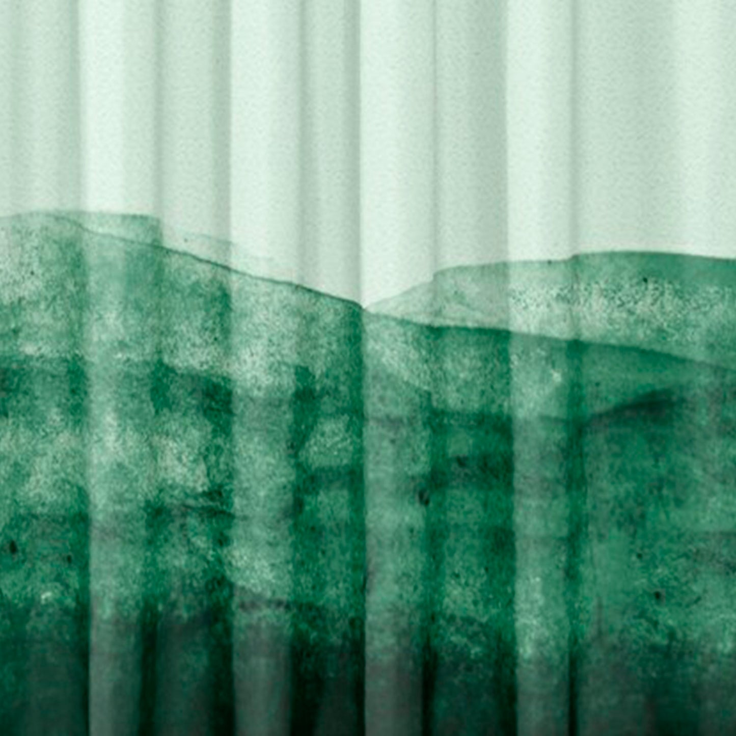 Green Landscape Watercolor Shower Curtain