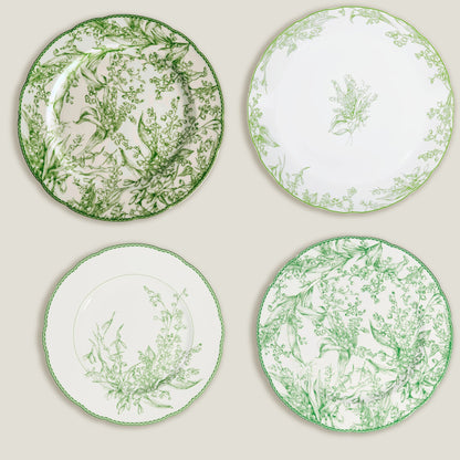 White Green Nature Plates