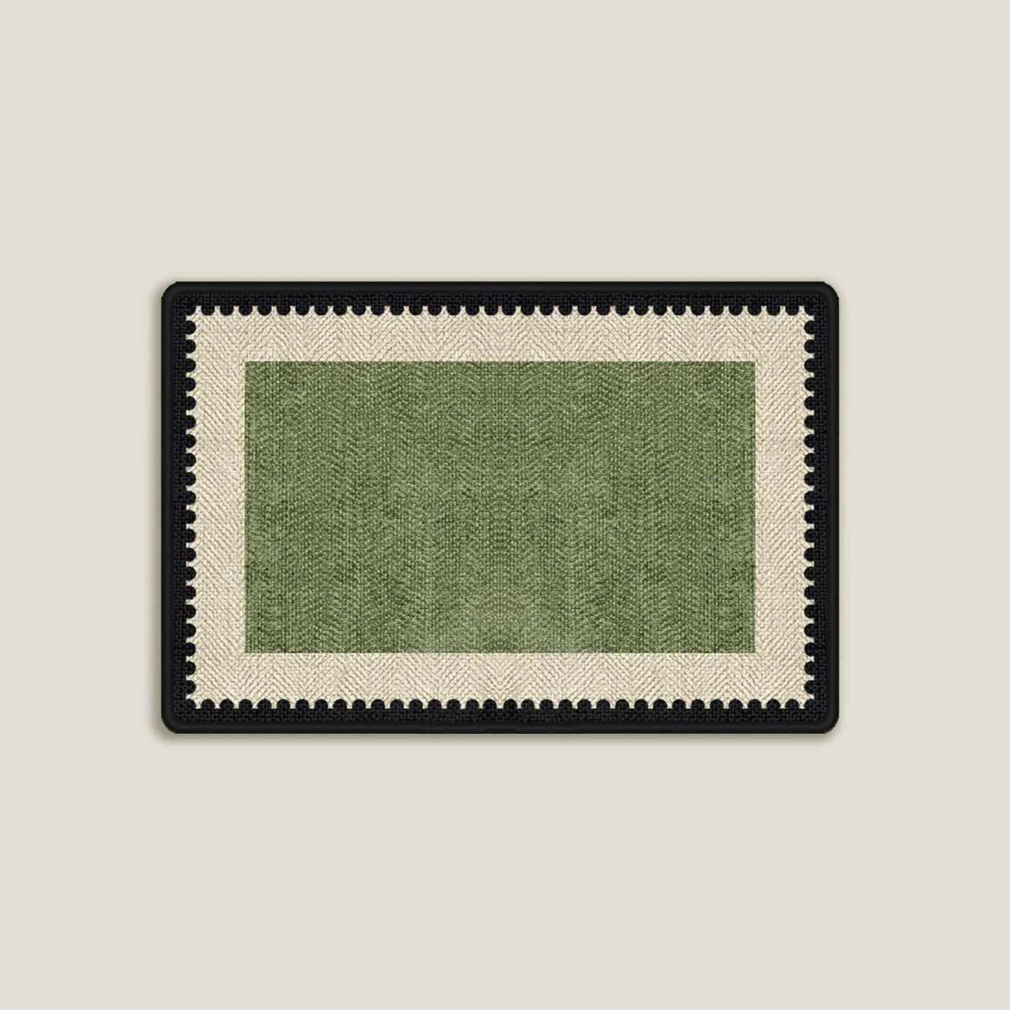 Moss Green Woven Bath Mat