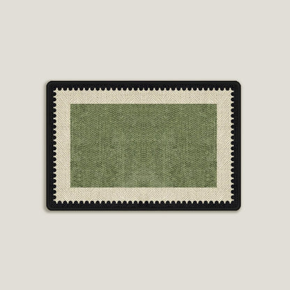 Moss Green Woven Bath Mat