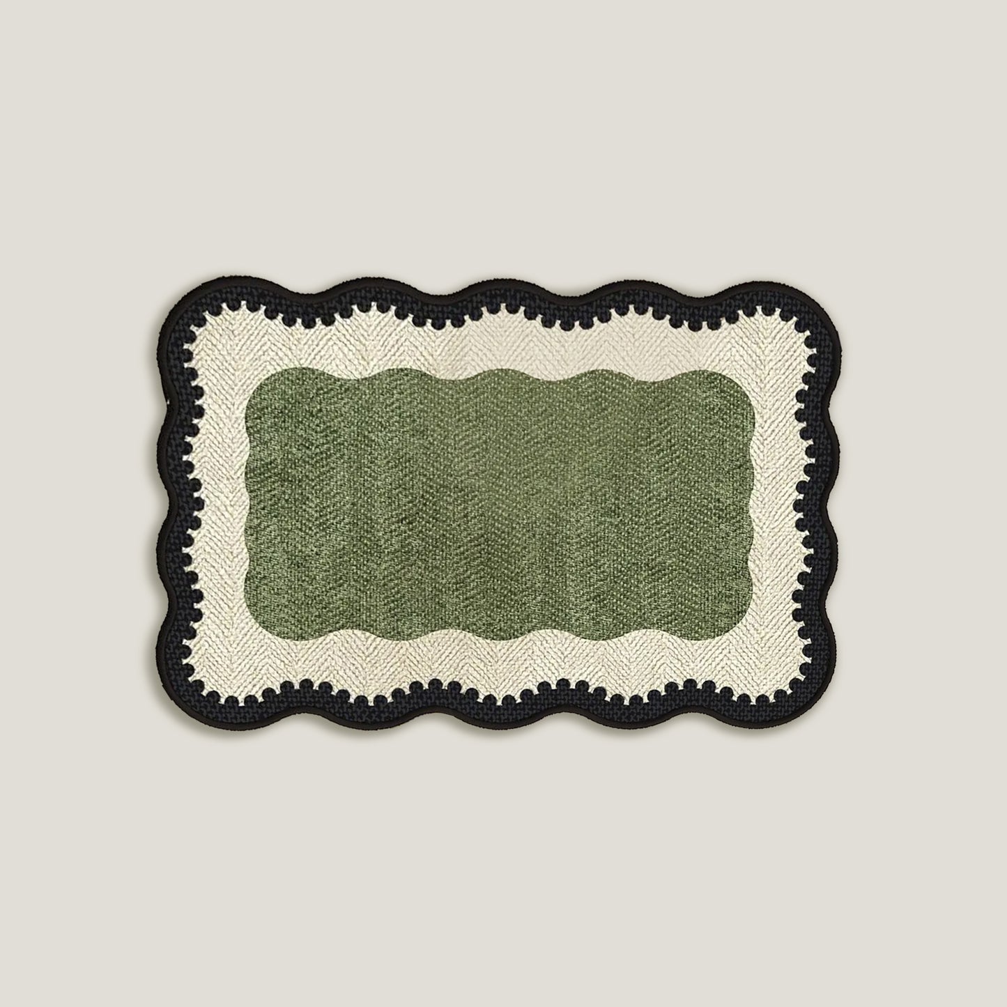 Moss Green Woven Bath Mat
