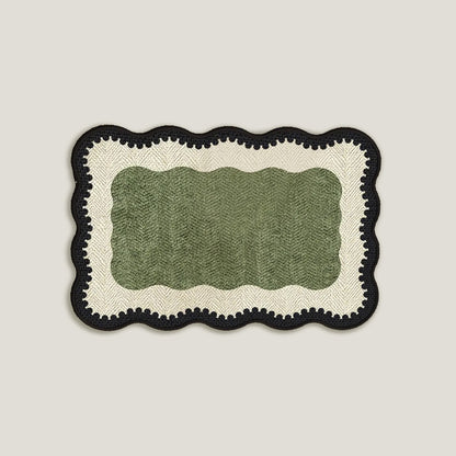 Moss Green Woven Bath Mat