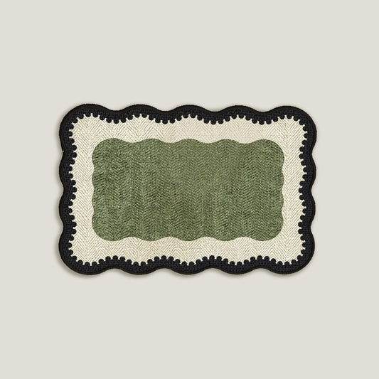 Moss Green Woven Bath Mat