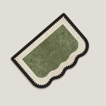 Moss Green Woven Bath Mat