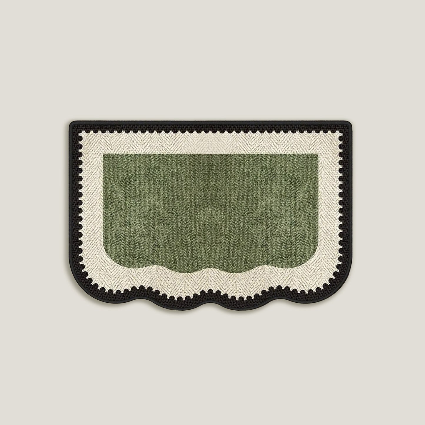 Moss Green Woven Bath Mat