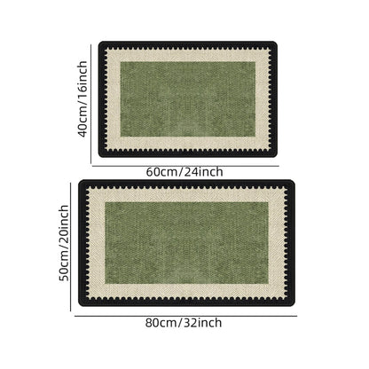 Moss Green Woven Bath Mat