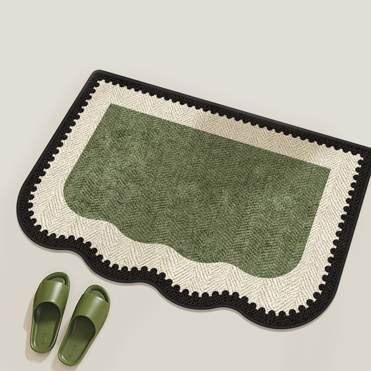 Moss Green Woven Bath Mat