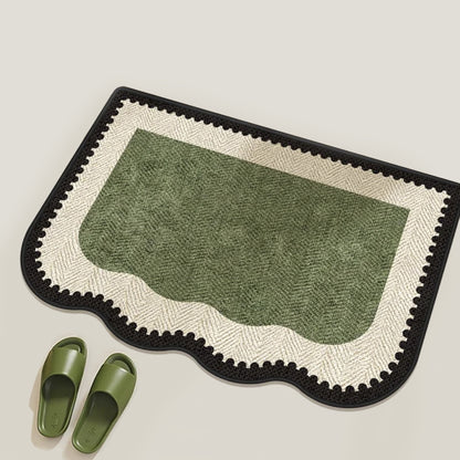 Moss Green Woven Bath Mat