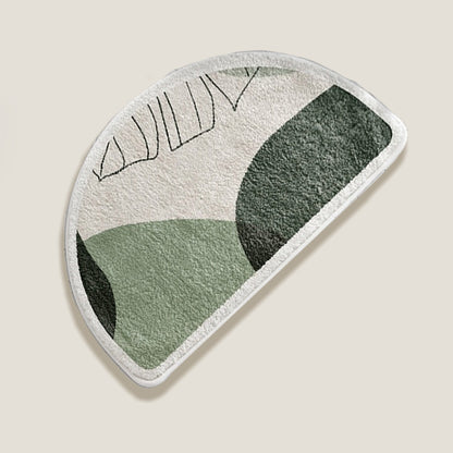 Green Semi Circle Bath Mat