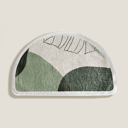 Green Semi Circle Bath Mat