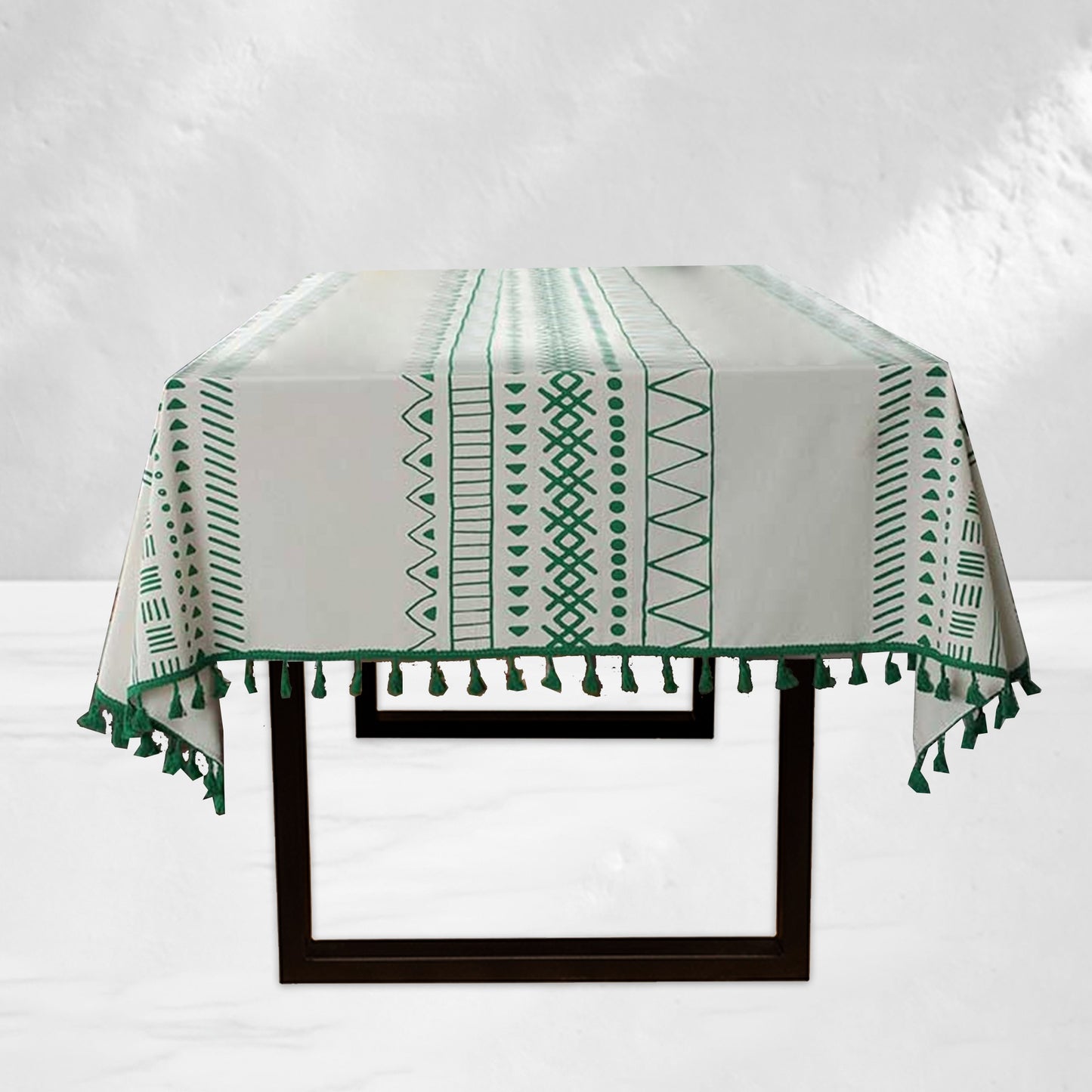 Green Tassel Tablecloth