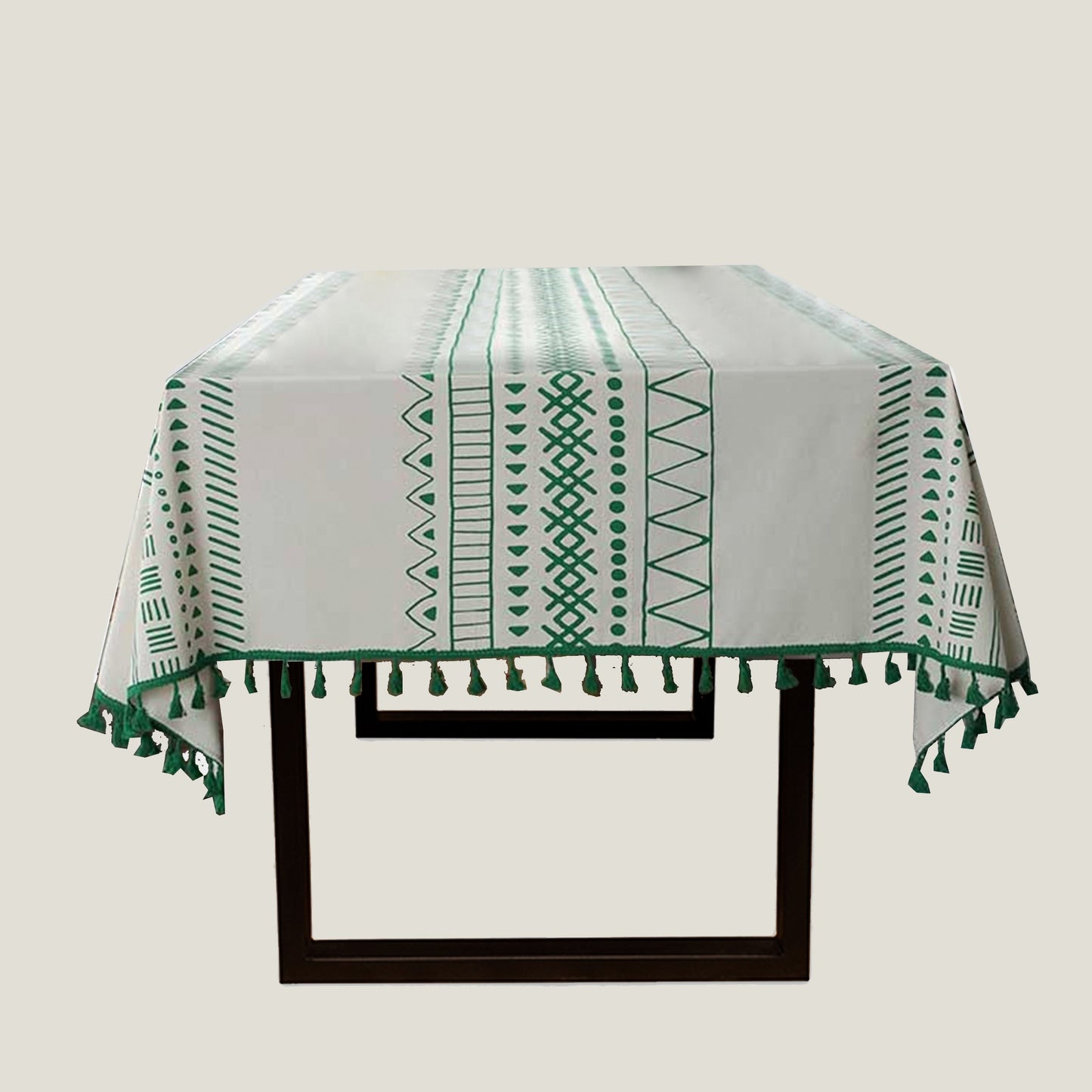 Green Tassel Tablecloth