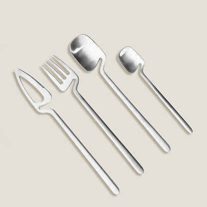 Silver Hollow Silverware Set