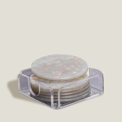 Holographic White Coaster