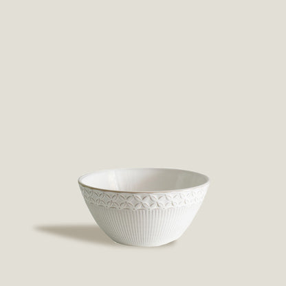 White Knitted Ceramic Bowls