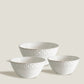 White Knitted Ceramic Bowls