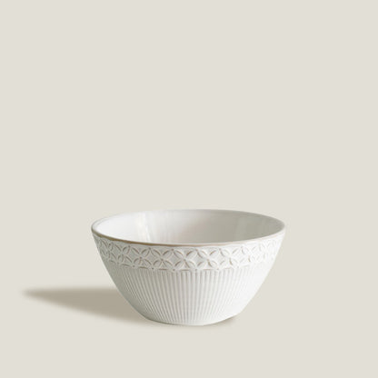 White Knitted Ceramic Bowls