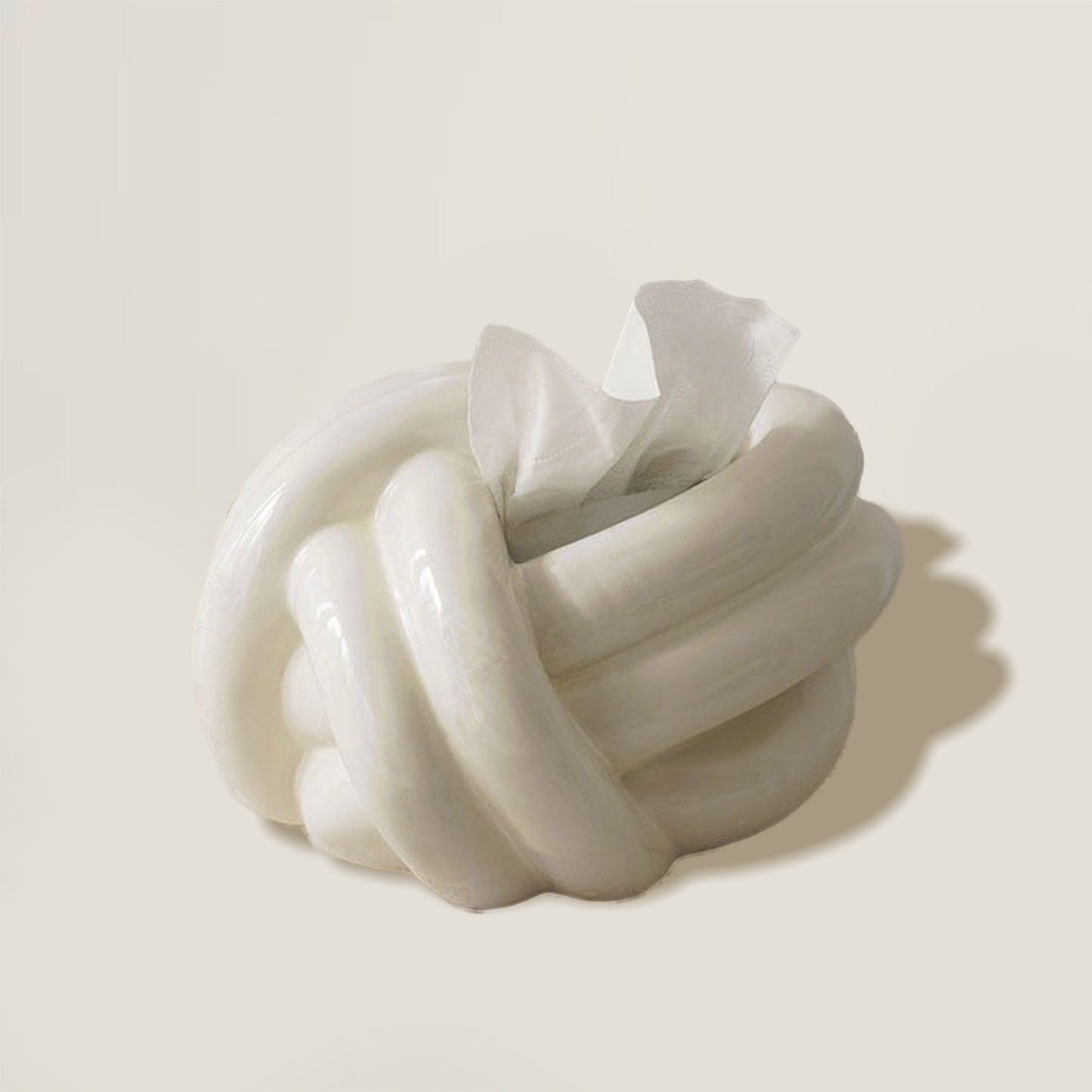 Knot Ceramic Tissues Box Holder