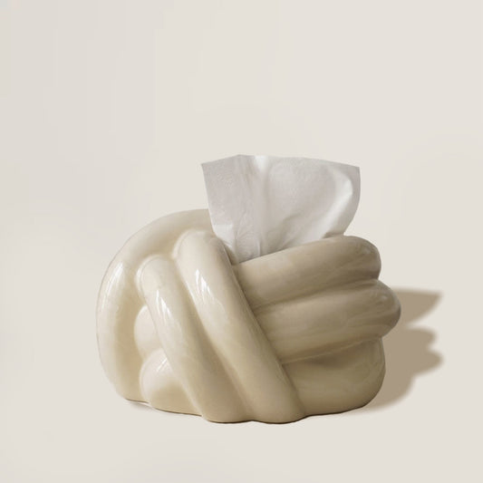 Knot Ceramic Tissues Box Holder