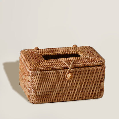 Knot Rattan Tissue Box Holder