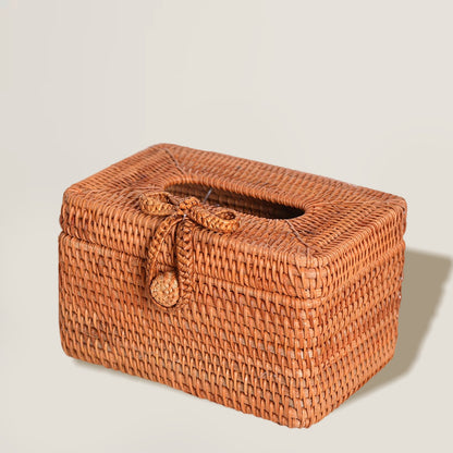 Small Knot Rattan Tissue Box Holder