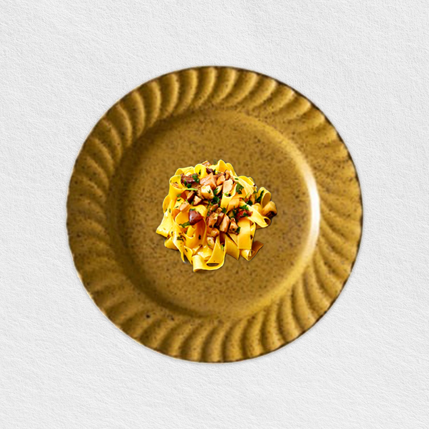 Mustard Leaves Round Plates