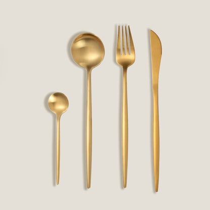 Line Gold Cutlery Set