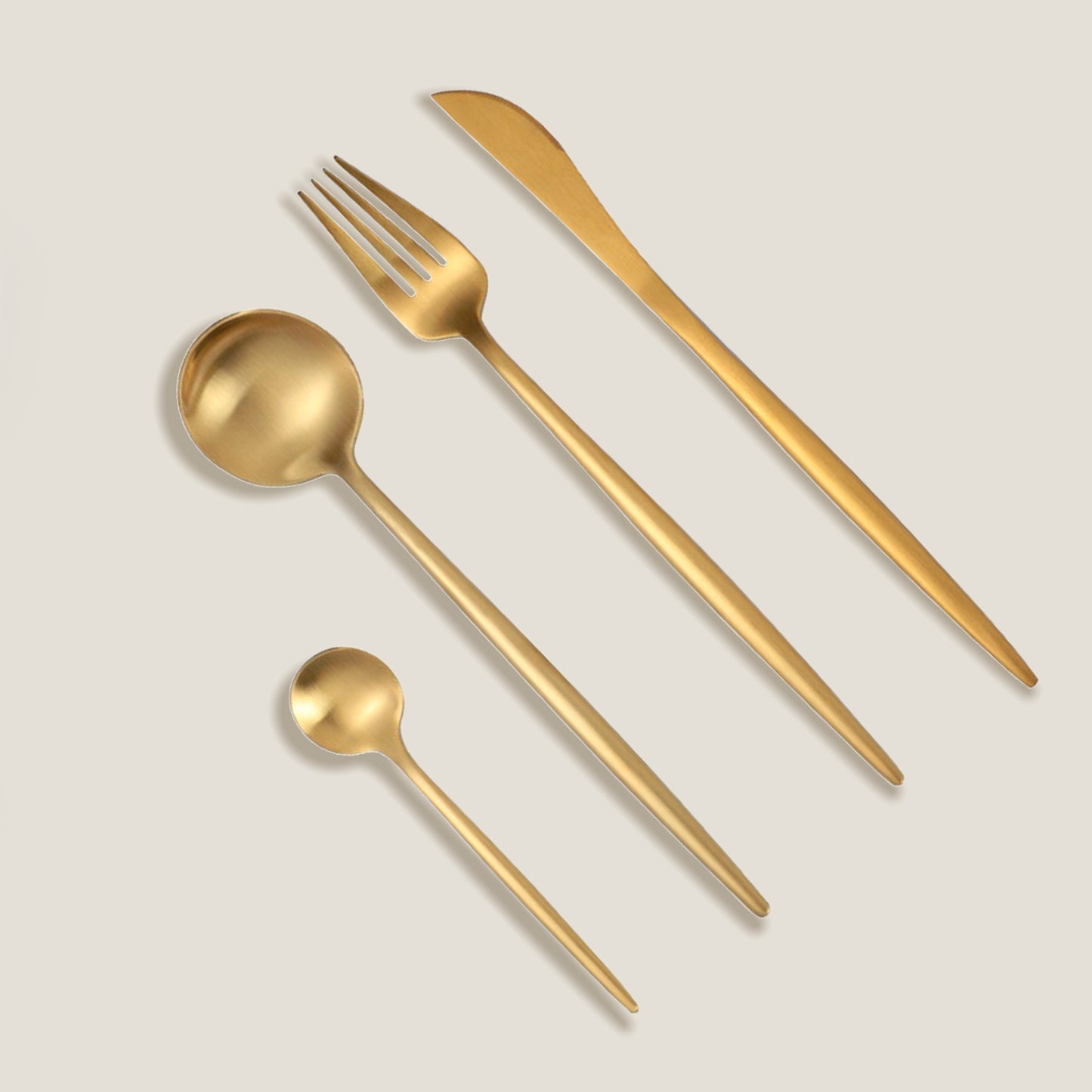 Line Gold Cutlery Set
