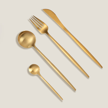 Line Gold Cutlery Set