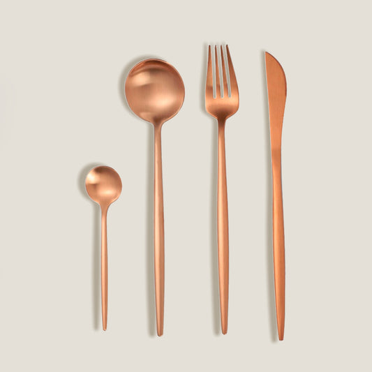 Line Rose Gold Cutlery Set
