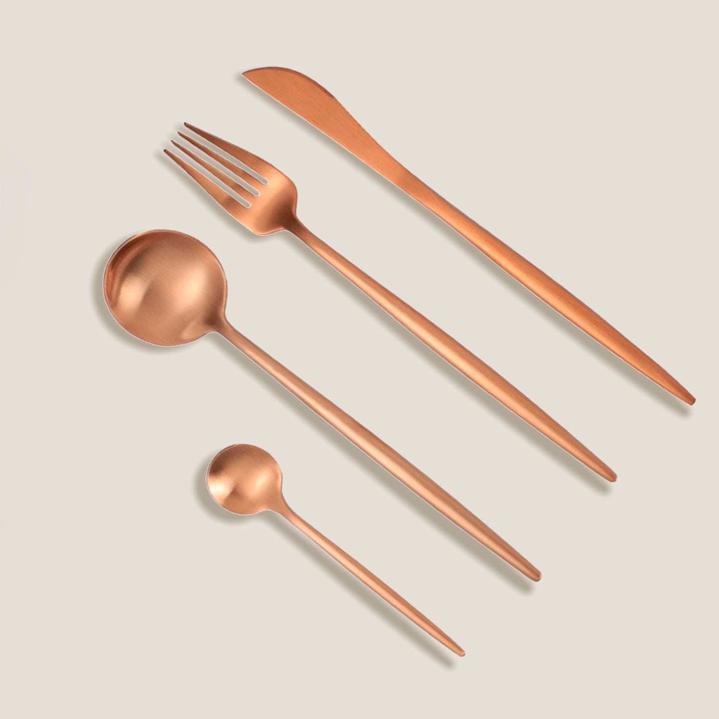 Line Rose Gold Cutlery Set