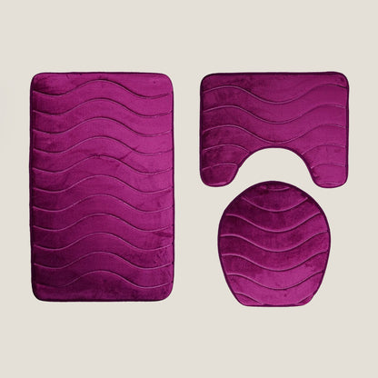 Magenta Bathroom Bath Mat Set