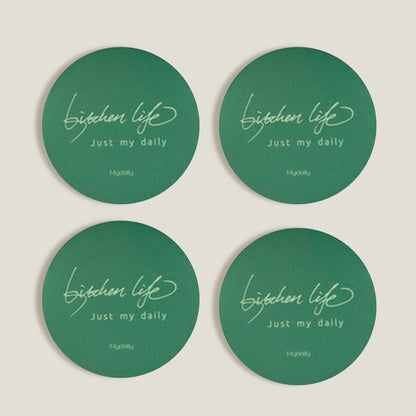 Green Metal Colors Coasters