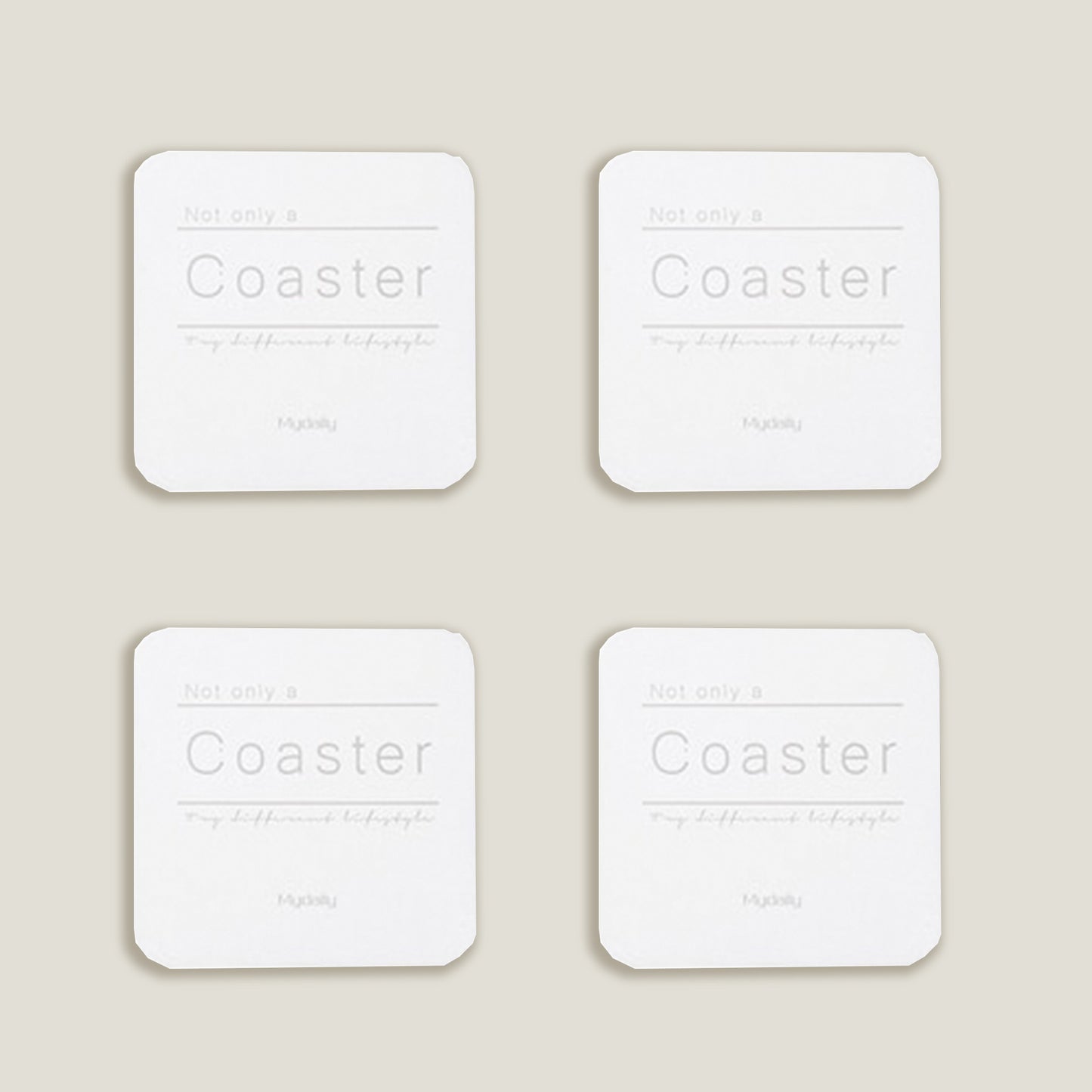 White Metal Colors Coasters