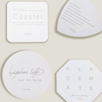 White Metal Colors Coasters