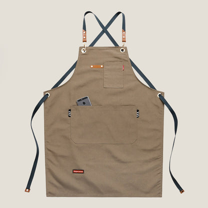 Brown Apron With Pockets