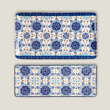 Blue Oaxaca Rectangular Plate