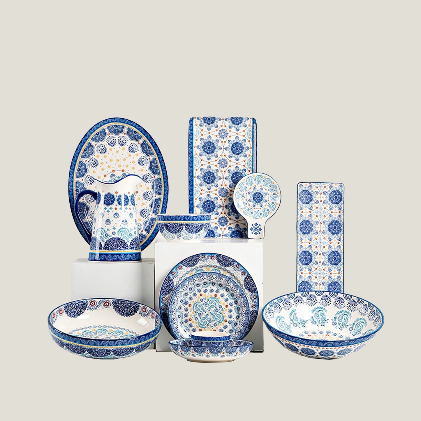Blue Oaxaca Dinner Plates