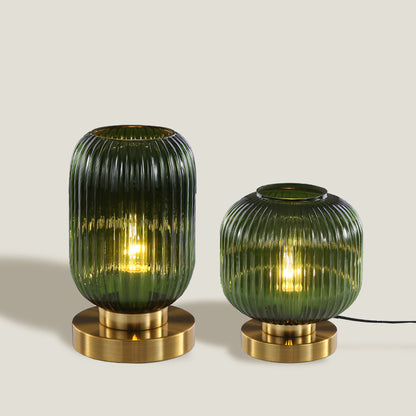 Green Opaque Glass Table Lamp