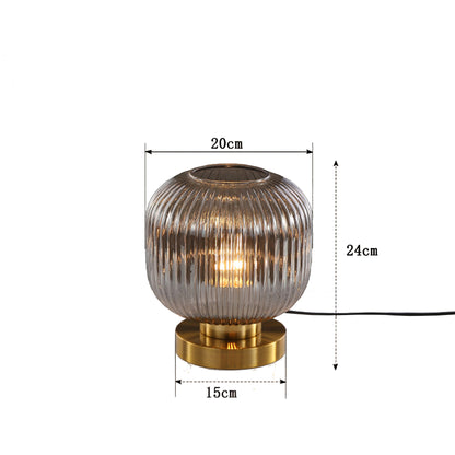 Smokey Opaque Glass Table Lamp