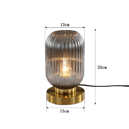 Smokey Opaque Glass Table Lamp