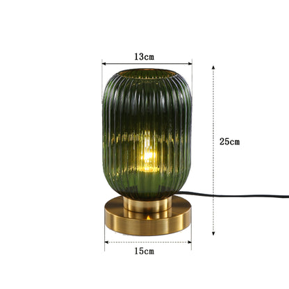 Green Opaque Glass Table Lamp