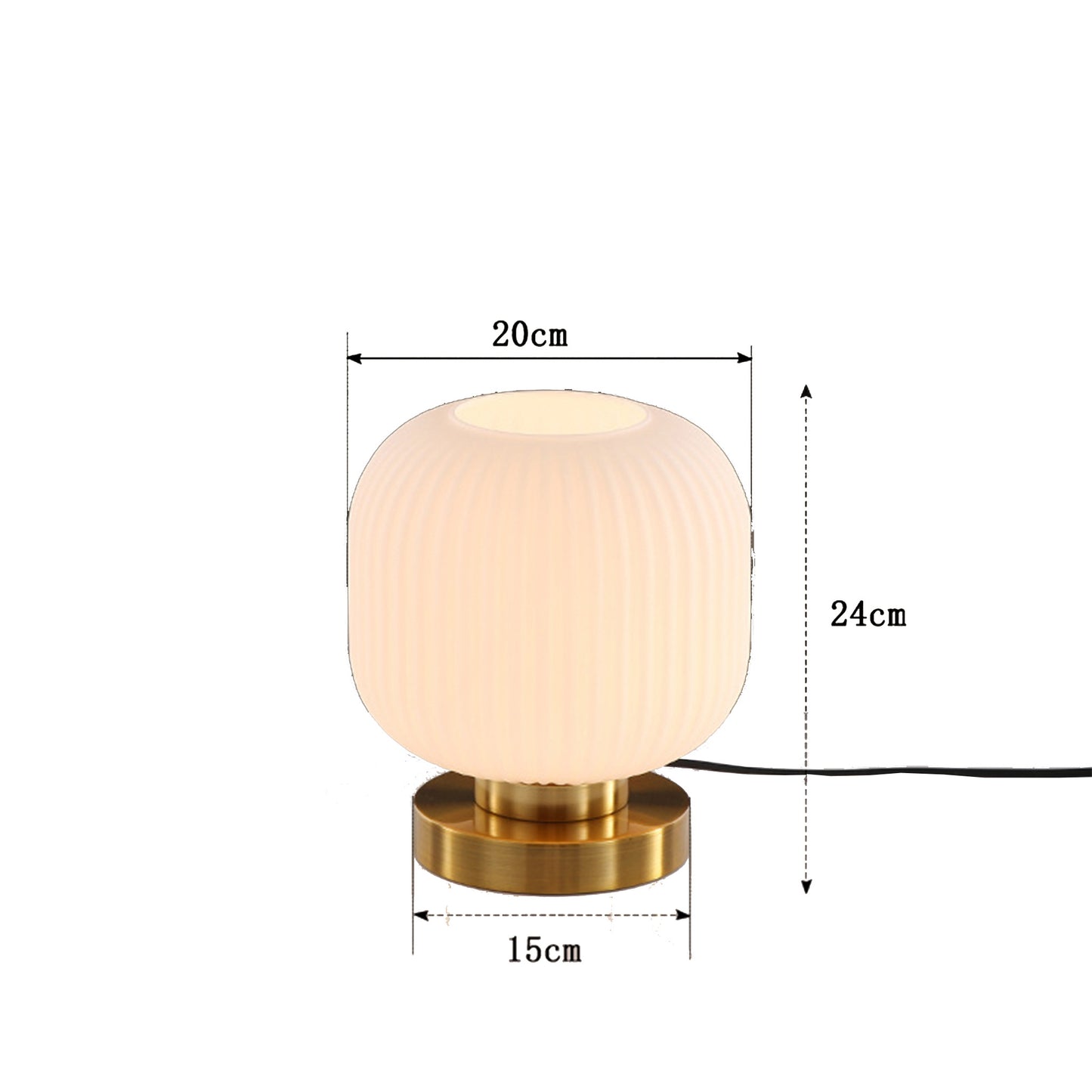 Opaque White Glass Table Lamp