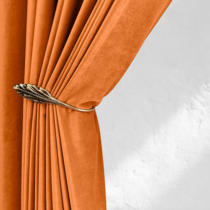 Orange Velvet Curtains