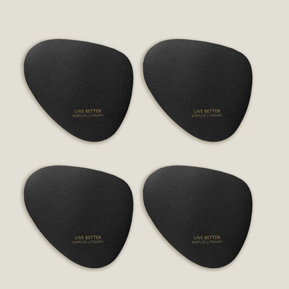 Black Oval Coaster Set